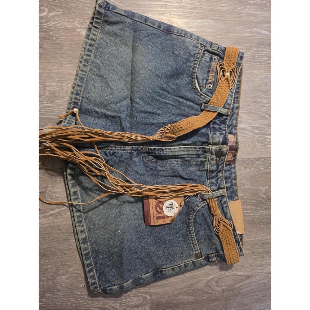 L.E.I. VTG Shorts Denim Jean 90s Y2K Size 15 Blue Retro